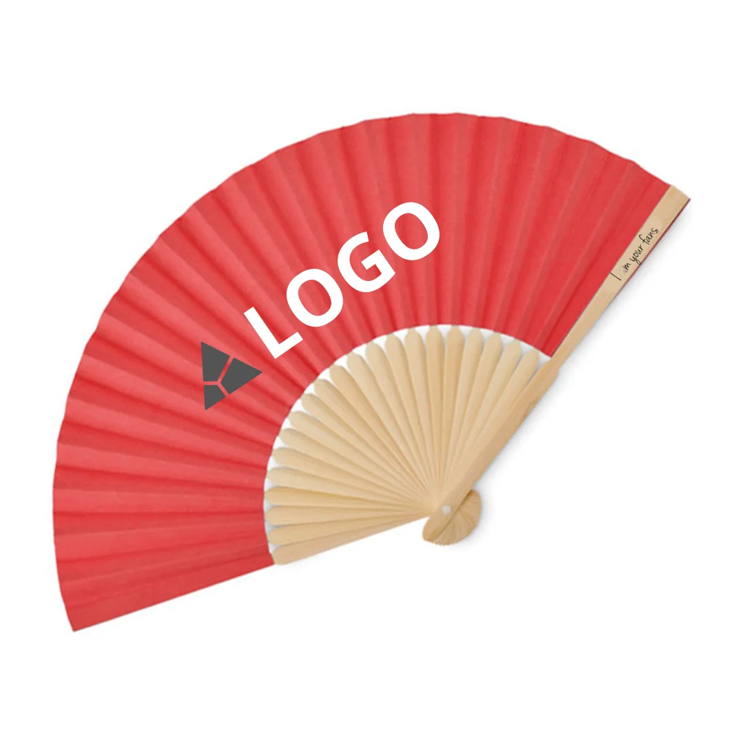 Personalized Hand Held Fans Wedding Fan Promotional Custom Printed Bamboo Paper Folding Hand Fan