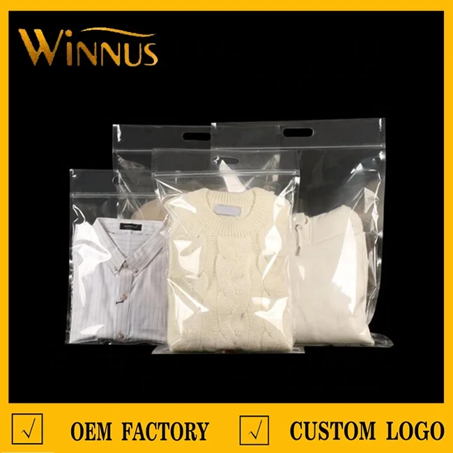 custom logo print resealable ziplock hoodie t shirt package white clear plastic zipper bag with handle