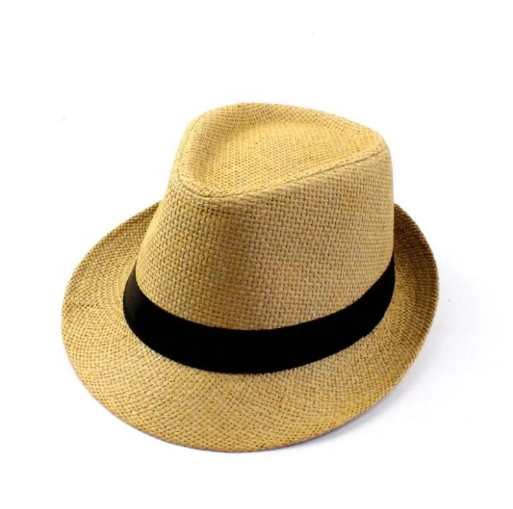 Cheap Promotional Paper Fedora Straw Hats Fashion Men Women Straw Hat Fedora factory price