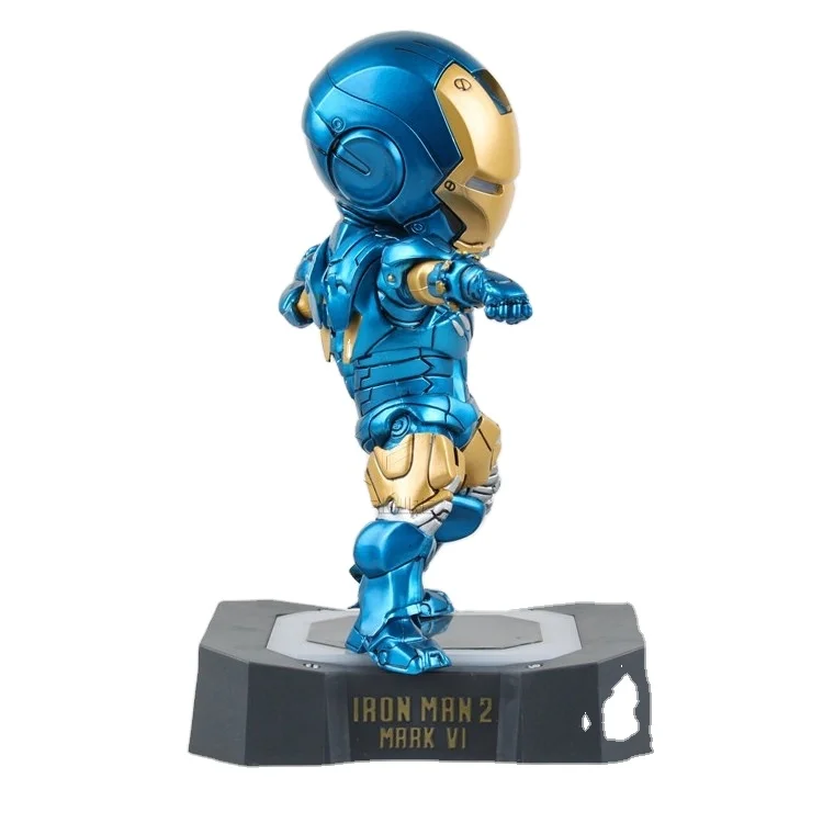 custom made plastic figure toy with led, cartoon character robot figure with lighting, super hero ABS figure with LED eyes