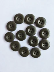 WT manufacturer wide edge 4 holes army green 19mm 30L resin button for garment