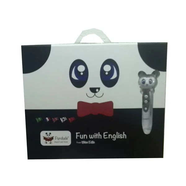 Cartoon Panda shape English book talking audio voice pen for education learning toy translation in Arabic Korea French Chinese