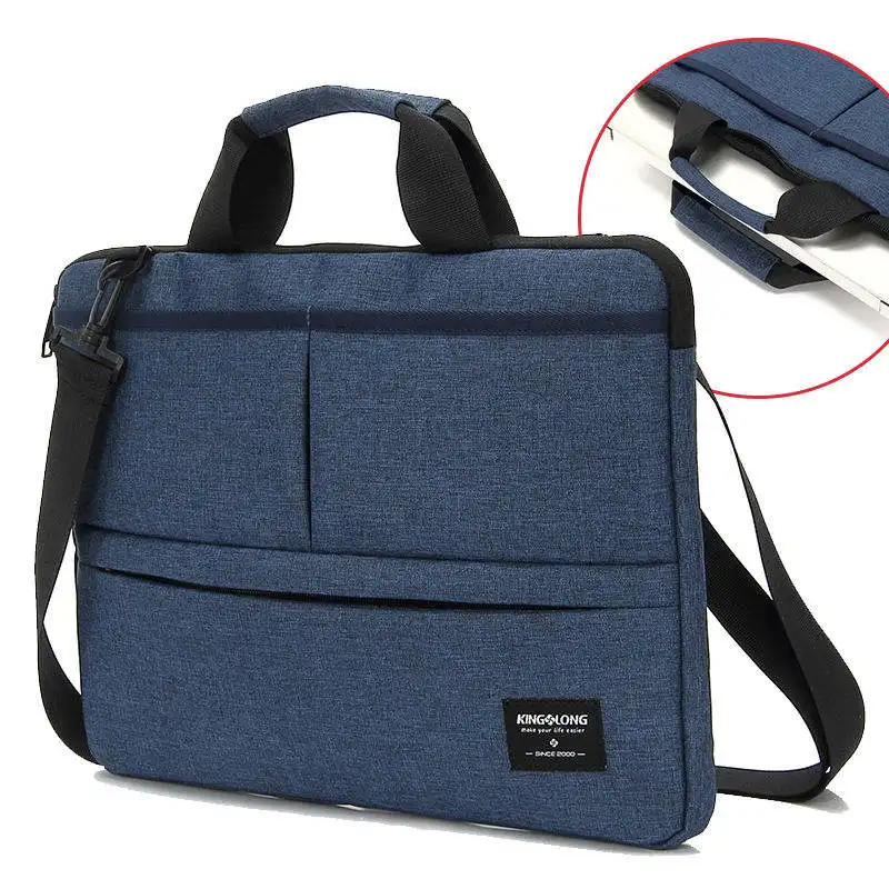 Kingslong  15.6 Inch Laptop Briefcase Bag Accessory Pockets Notebook Handbag  outside pockets