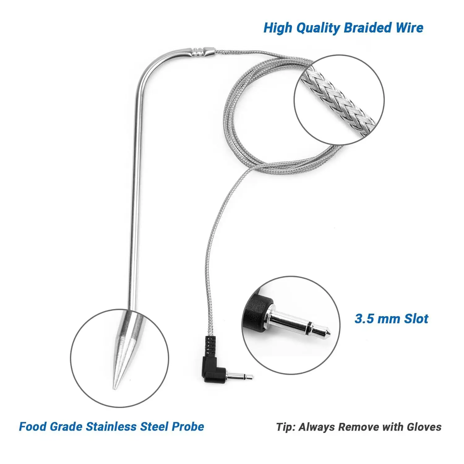 Cross-border Pit Boss oven oven dedicated BBQ food temperature sensor meat temperature probe PT1000