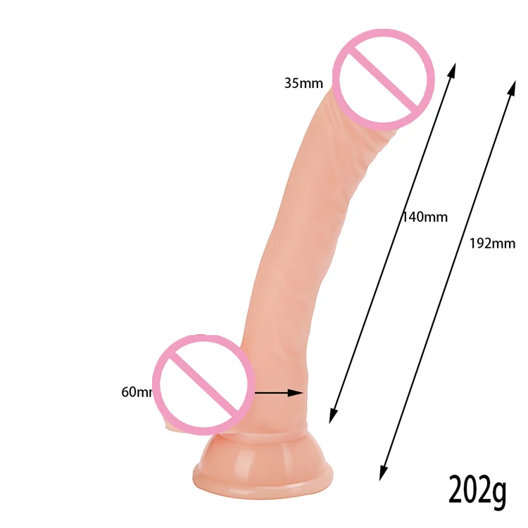 High Quality Super Soft Dick Cock Dildo Sex Toys for Women Realistic Penis Female PVC 7.5 Inch Dong
