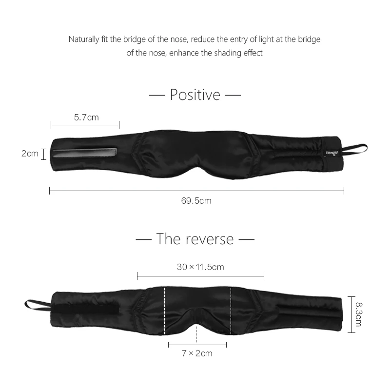 2024 hot sale products Adjustable Large Size Sleep Eye Mask Soft Pressureless Cooling Blackout Eye Covers for Sleeping