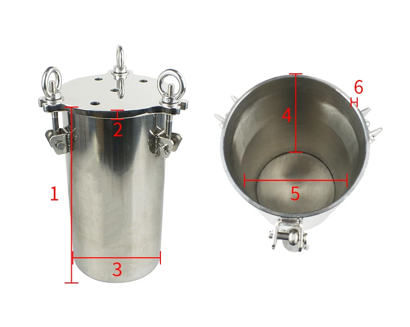 5L Glue Machine Pressure Tank 304 Stainless Steel Water Pressure Tank  Glue Pressure Barrel