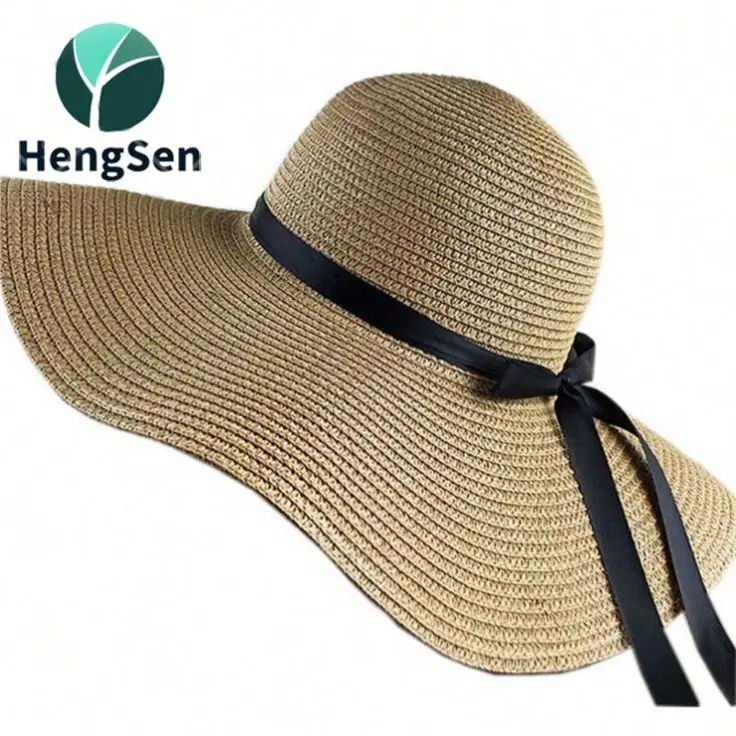 Шляпа женская Соломенная с лентой, Панама в Корейском стиле для отдыха на море и пляже, защита от солнца, летняя