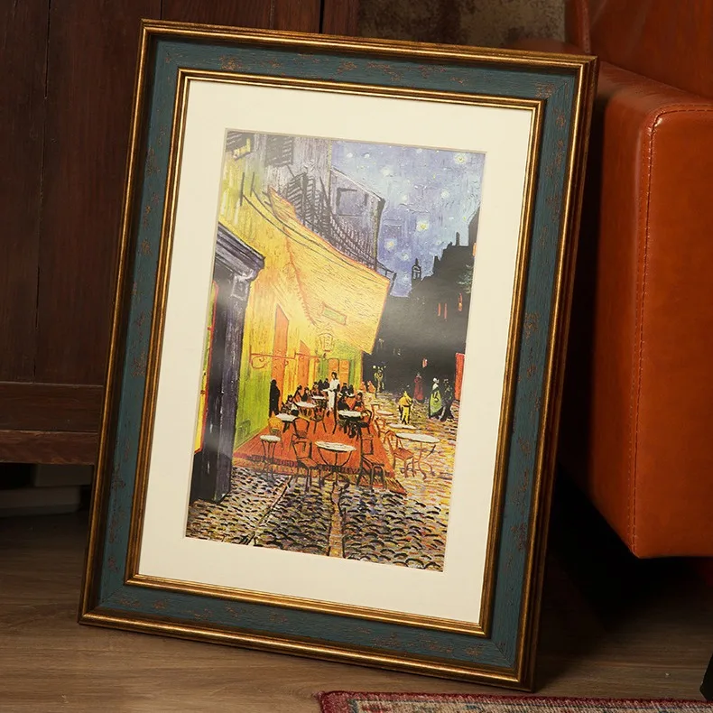 Wholesale Custom Vintage Photo Frame 6-10 inch A4 for Table Wall Home Deco High Quality Elegant Picture Frame For Souvenirs