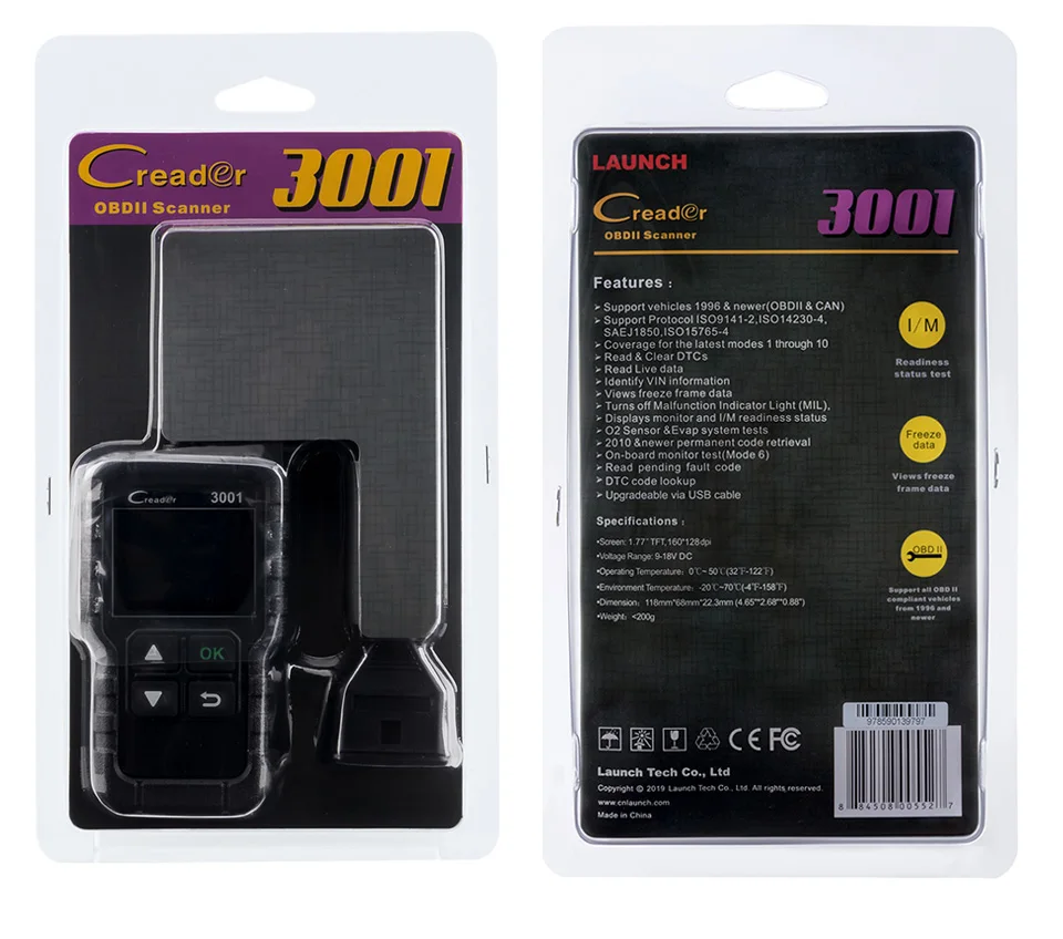 OBD2 сканер Профессиональный EOBD OBDII считыватель кода проверка двигателя OBD2 OBD 2 Автомобильный инструмент для сканирования автомобиля диагностический инструмент