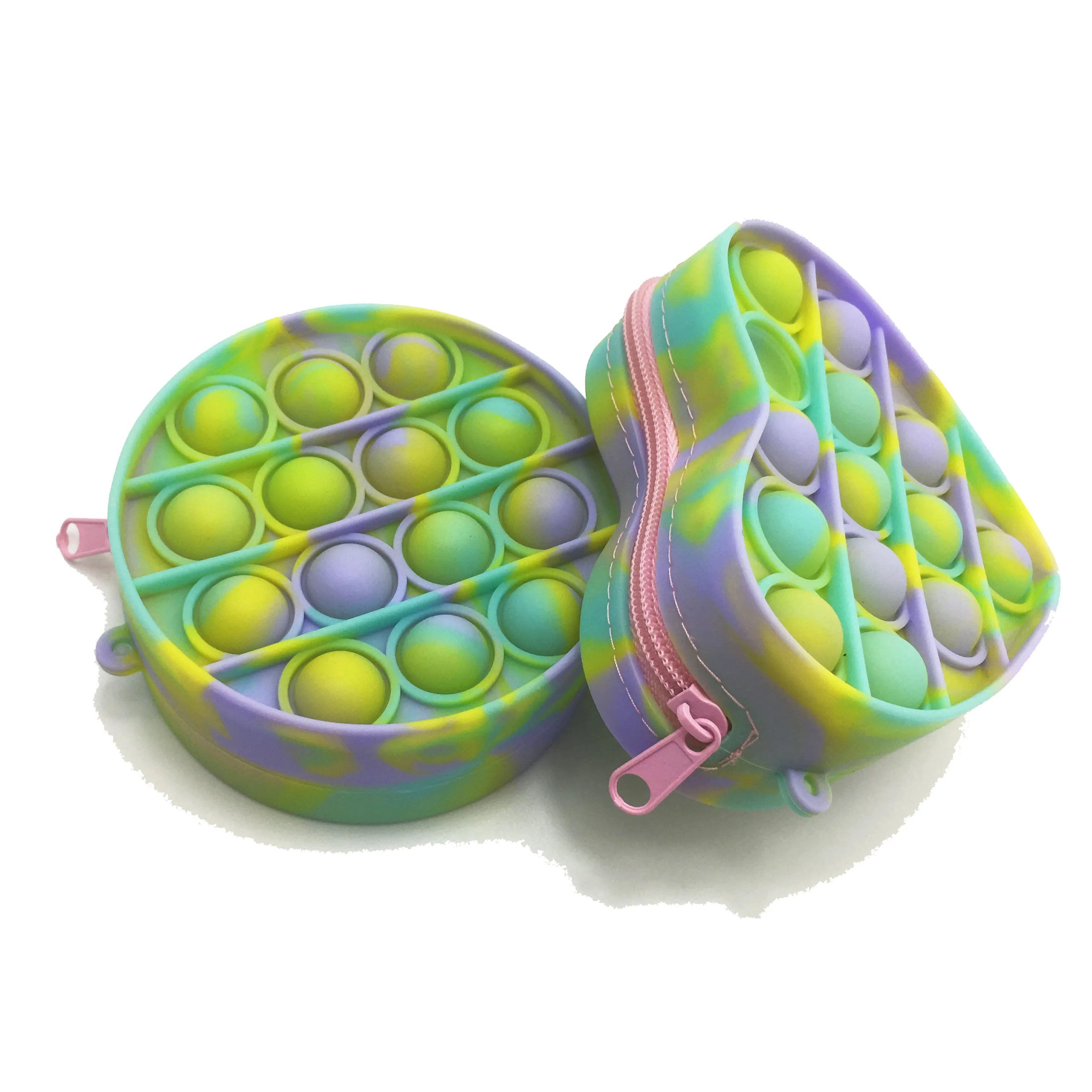 Mini silicone coin pouch bubble sensory fidget pop it silicone purse