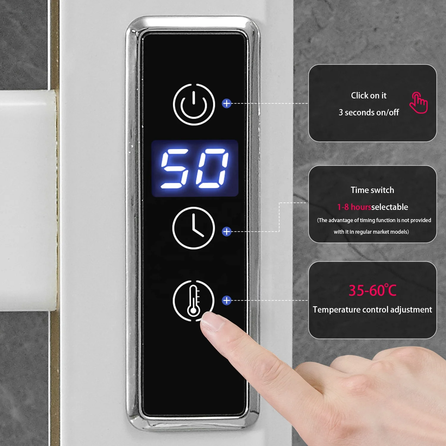 Hot seller intelligent folding bathroom aluminum Alloy carbon fiber electric towel rack towel dryer electric heated towel rails