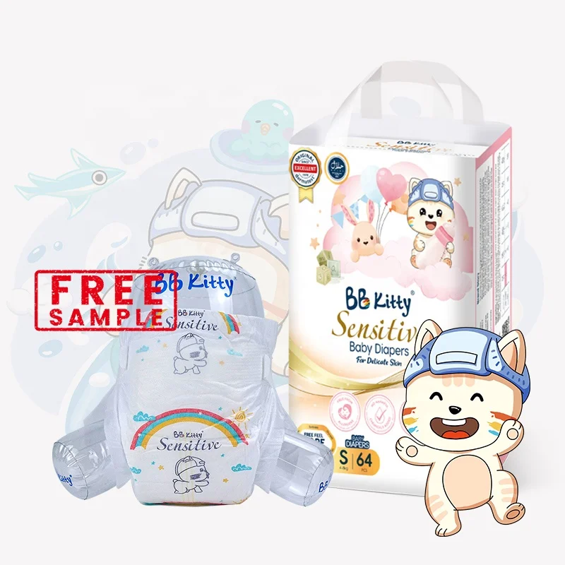 BB Kitty Sensitive Mummies Baby Diaper Smart Manufactural Gred A Premium Quality Cotton Nappy Babies Diapers