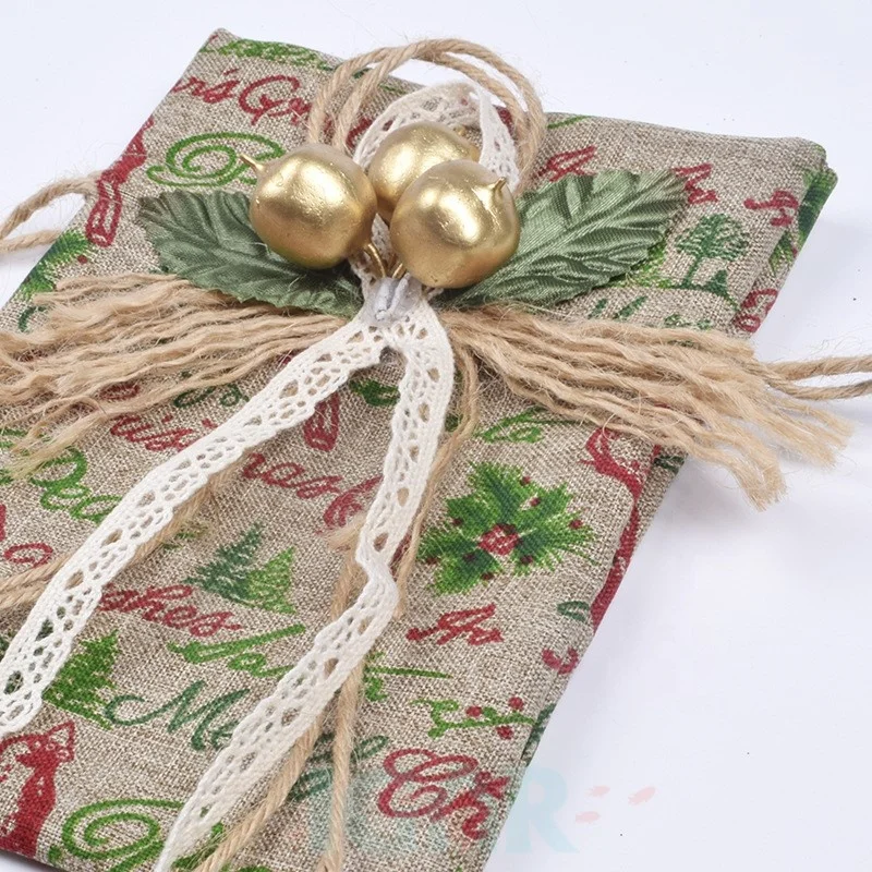 Natural Hessian Burlap Bags with ribbon Rustic Wedding Favors Party Gift Candy Boxes