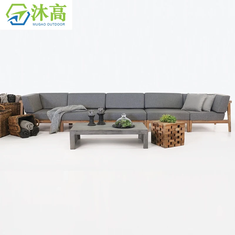 Garden Sessions resort furniture outdoor luxury outdoor furniture set outdoor sectional sofa teak wood hotel outdoor furniture