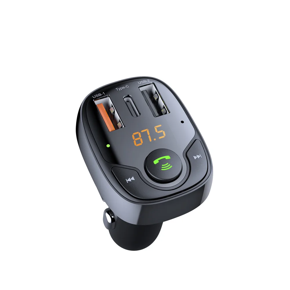ROCK SPACE B301 36W QC3.0 PD3.0 Dual USB Car Charger Wireless FM Transmitter MP3 Player 3 Ports 12-24V Stereo Hands-Free