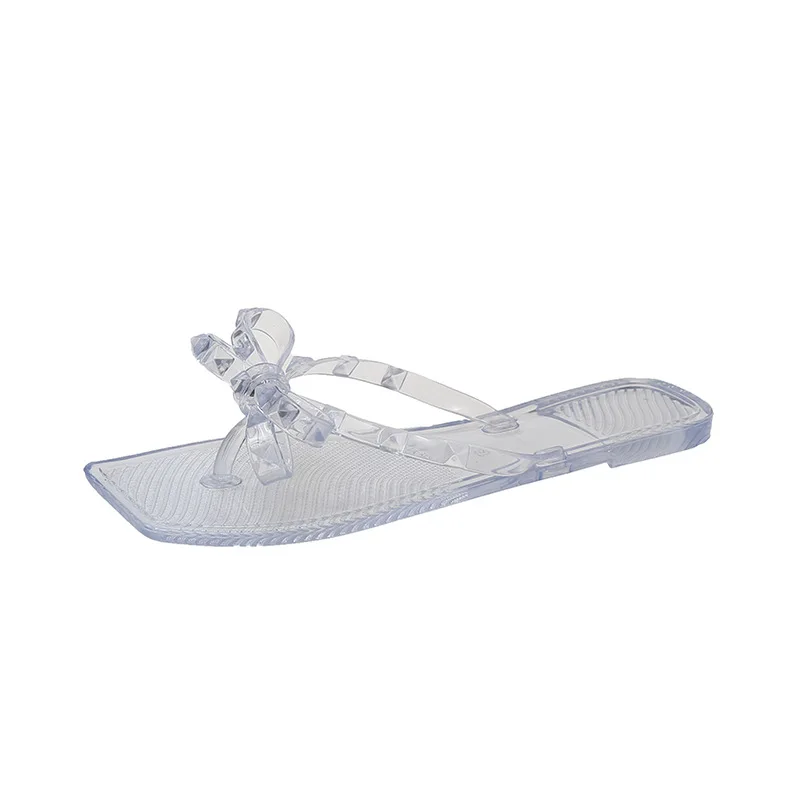 trade assurance slipper custom flip flop woman casual outdoor decoration pattern use black bow sandal for woman slipper