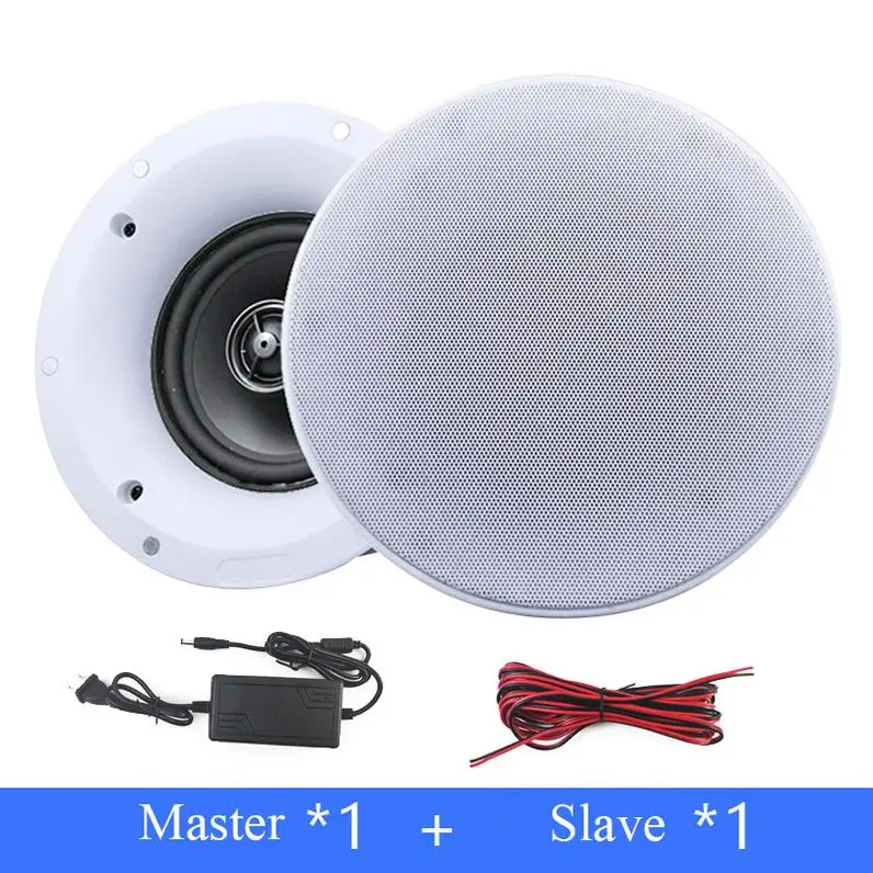 In Ceiling Speaker versterker auto Smart Fm Radio 8 Inch Clock Wall Studio Wall Mount 2 Channel In Wall Cone Party Flat Speakers