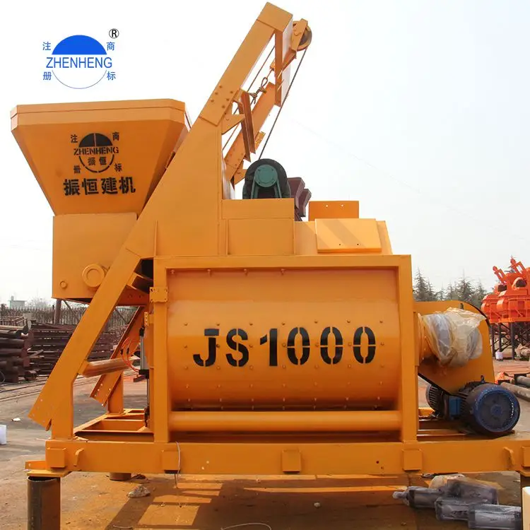 Twin shaft compulsory concrete mixer js1000 concrete mixer price concrete mixer 1m3