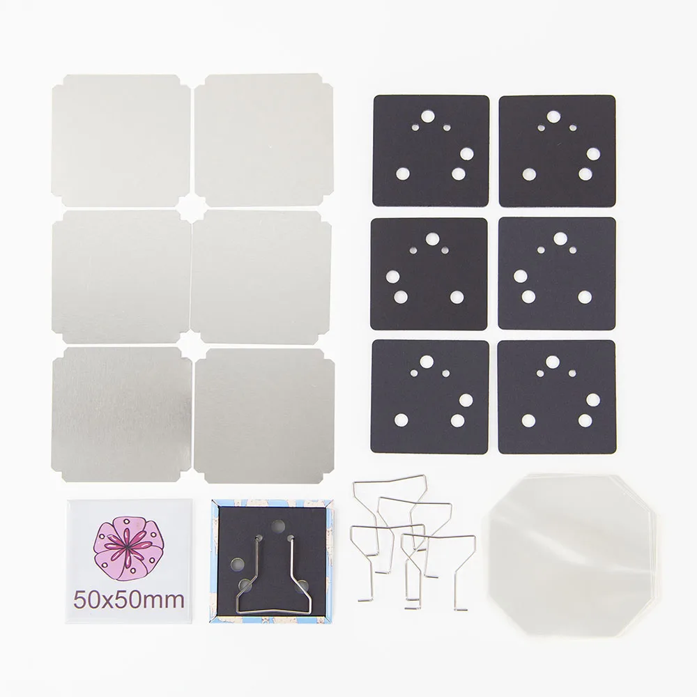 Angular 50X50mm Rubber Magnet Button