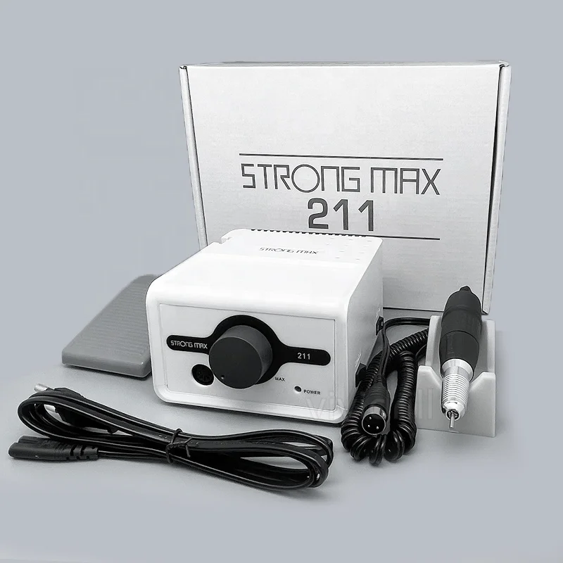 Strong max 211 35000 rpm micromotor electric nail drill machine