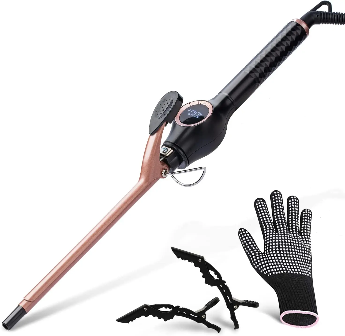 Pritech 19mm 22mm 25mm 28mm Ceramic Hair Curler Heating Fast LED Curling Iron Hair Curlers Roller