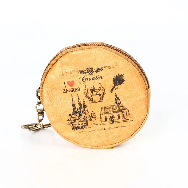 Factory custom mini  coin  purse portable   key  storage bag Tyvek  paper  waterproof  cute   wallet