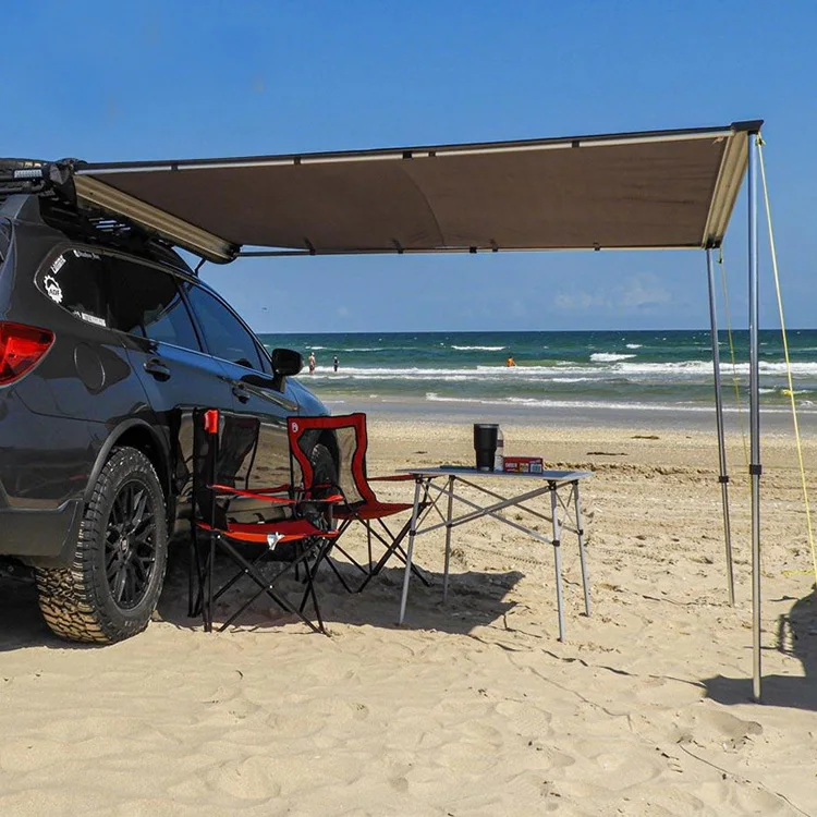 Водонепроницаемый устойчивый к УФ-излучению боковой тент 420D Оксфорд 4x4 для использования в кемперах на крыше автомобильный