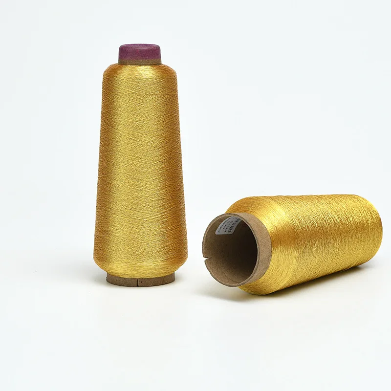 3/6/9/12/15 Ply Metallic Embroidery Thread Gold M Type Metallic Yarn for Embroidery