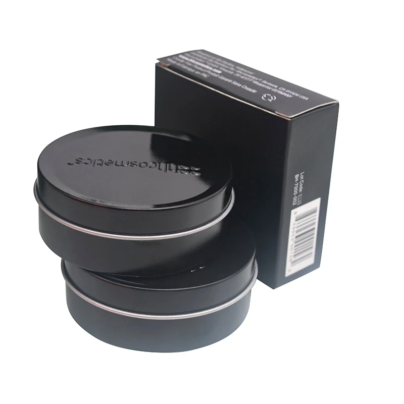 Wholesale Metal Round Cosmetic Cream Candy Spice Pill Mint Jar Small Black Tin Box Tin Can Metal