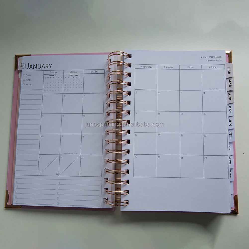 Boutique Hardcover Gift Flower stationary Notebook Set With Box/vision journal/dotted inner pages/custom planner spiral book