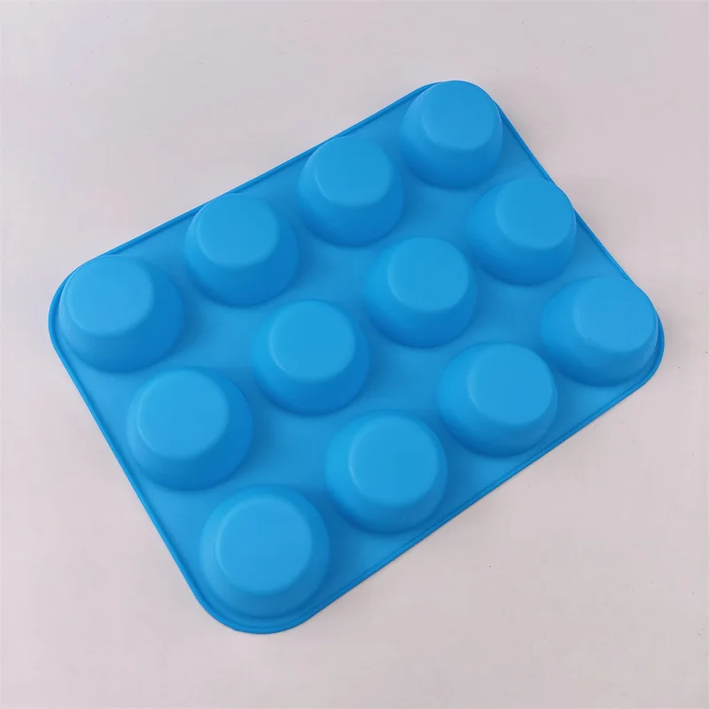 Early Riser 12 round muffin cup biscuit cake baking silicone mold ice cream jelly mold aromatherapy candle plaster mold