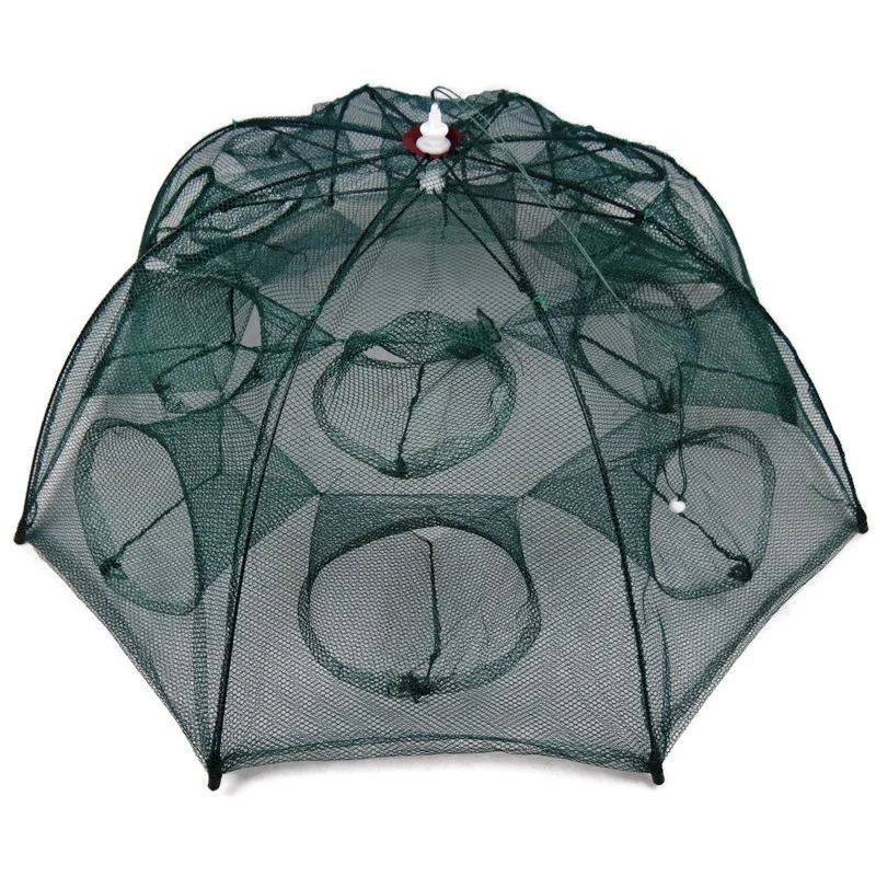 Sotelo Umbrella Cage 16 Holes Fishing Net Trap Folding Umbrella Portable Automatic Cage Fish Shrimp Lobster Crab