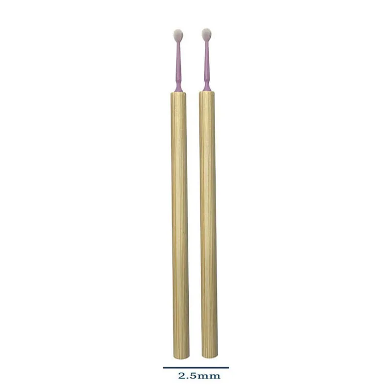 Eco-friendly Micro Fiber Brushes with Bio-degradable Bamboo Handle for Eyelash Extension and Dental Use