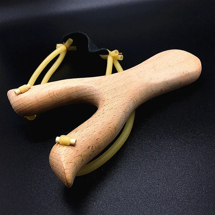 Outdoor Traditional Rubber Band Group Children Toy Wooden Hunting Slingshot