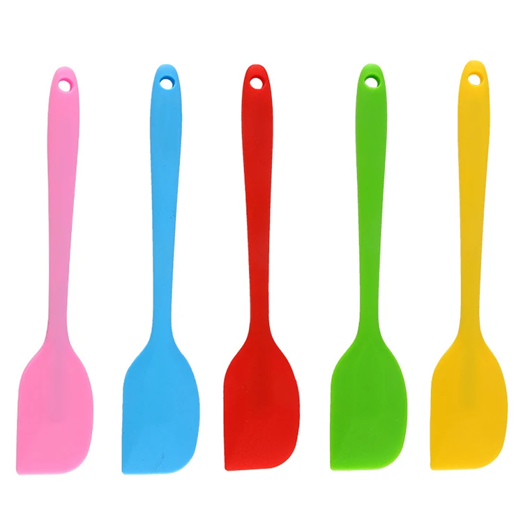21cm Silicone Baking Utensil New Year Travel Spatula for Kids Stainless Steel Pastry Cutters with Square Shape Logo Printing