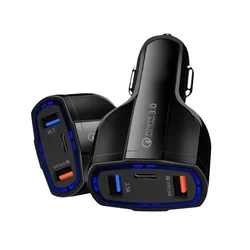 QC 3.0 car charger for iphone fast charging for samsung huawei for iphone usb charger car adapter wholesale