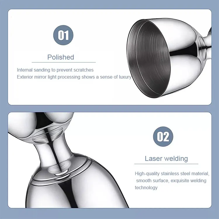 Indian Double-headed Wine Measuring Device Stainless Steel Fine Scale Measuring Cup Ounce Glass Wine Cocktail Jiggers