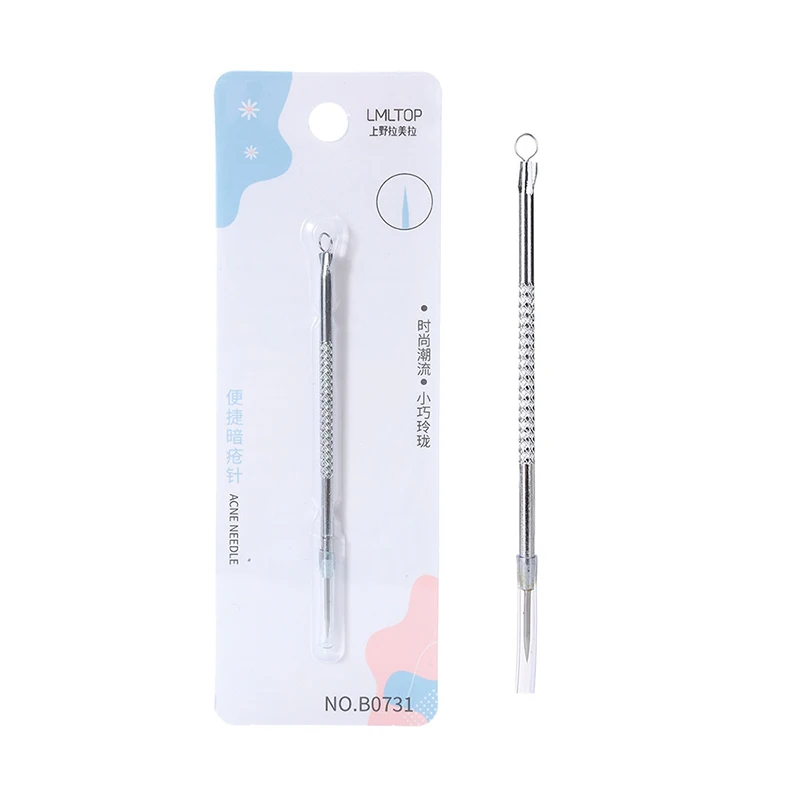 Lameila Portable Double End Stainless Steel Acne Needle B0731 Reusable Facial Deep Cleansing Pore Blackhead Remover Tools