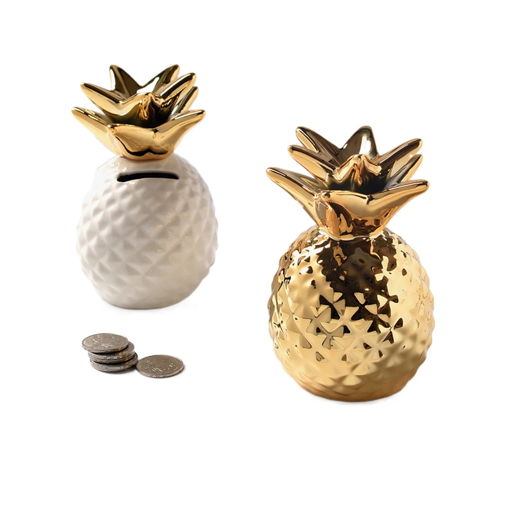 Nordic Style Piggy Bank Money Boxes Ceramic Pineapple Piggy Bank