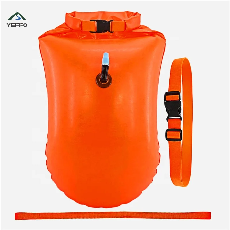Swim Safety Float 18L Swim Buoy Waterproof Inflatable Dry Bag for Water Sports, Open Water Swimmers
