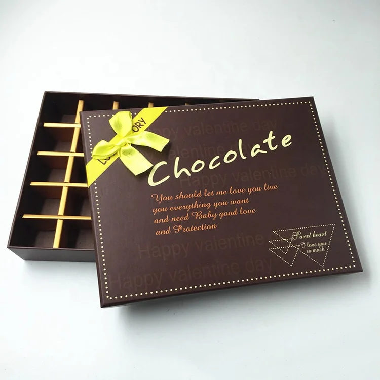 Luxury food packaging empty honey sweet chocolates box