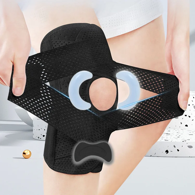 Relief Meniscus Tear Adjustable Knee Support for Knee Pain Women & Men Sports Open Patella Knee Braces Patella Gel Pads