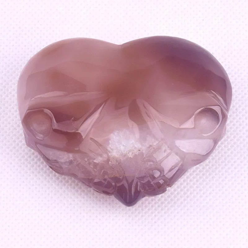 Wholesale Healing Natural Crystal Agate Grey Geode Druzy Heart Skull Carving for Home Decoration Gifts