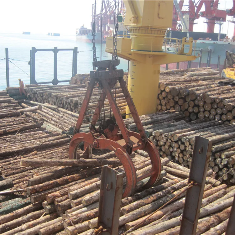 
mechanical rock logging equipment wood bucket grapple for crane 