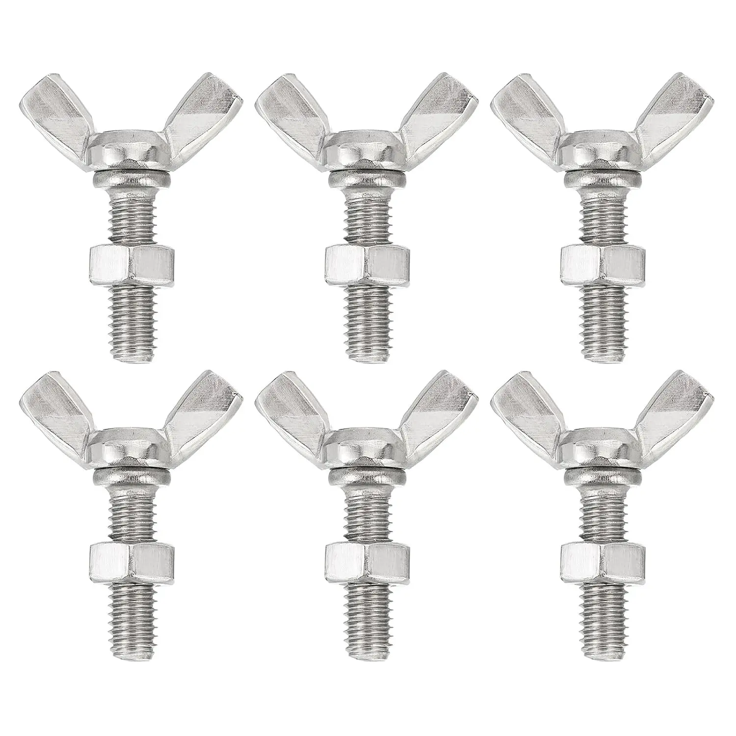 Fast Shipping M4 M5 M6 M8 M10 M12 DIN316 304 A2-70 Stainless Steel Hand Tighten Bolt Butterfly Wing Hand Tighten Butterfly Bolt