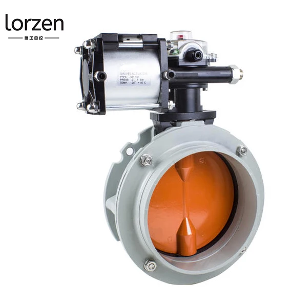 
Pneumatic dust butterfly valve actuator Single flange Double flange 