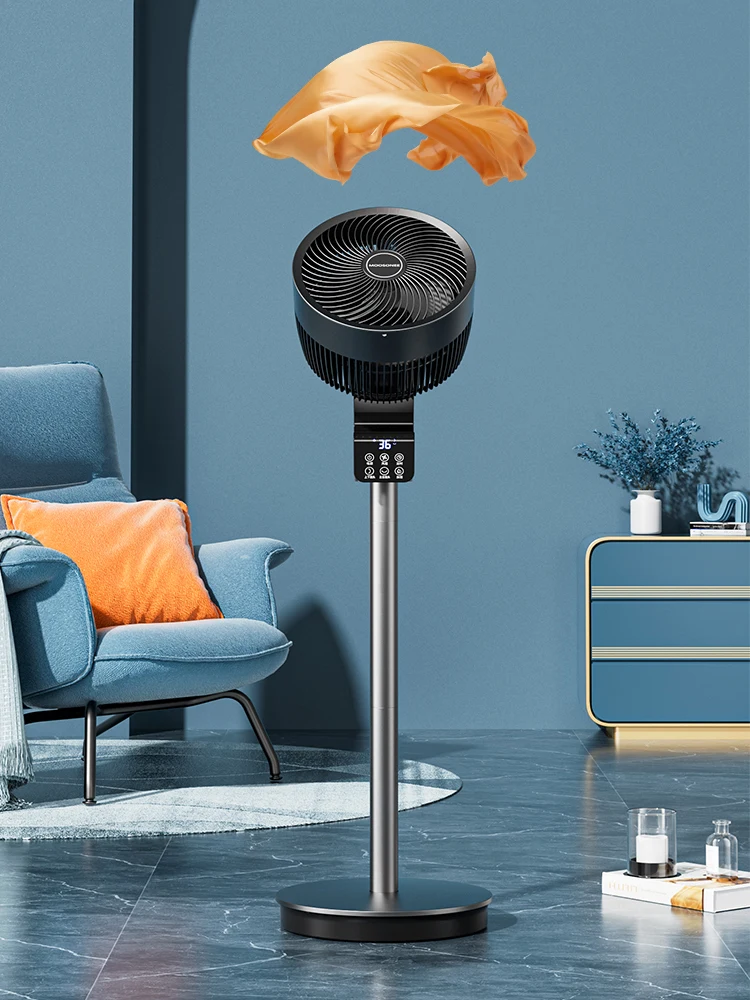 Household air Circulation Fan Vertical Desktop  Electric Fan Humid System 8D air Supply Voice&remote 36 Speed 12h Timing 8inch