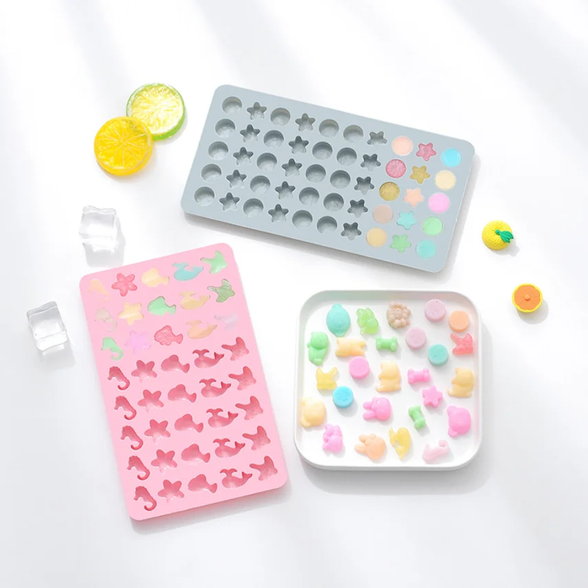 Creative Cartoon Shape Silicone Gummy Molds DIY Nonstick Mini Baking Mould For Chocolate Hard Candy Sweet Jelly Fondant