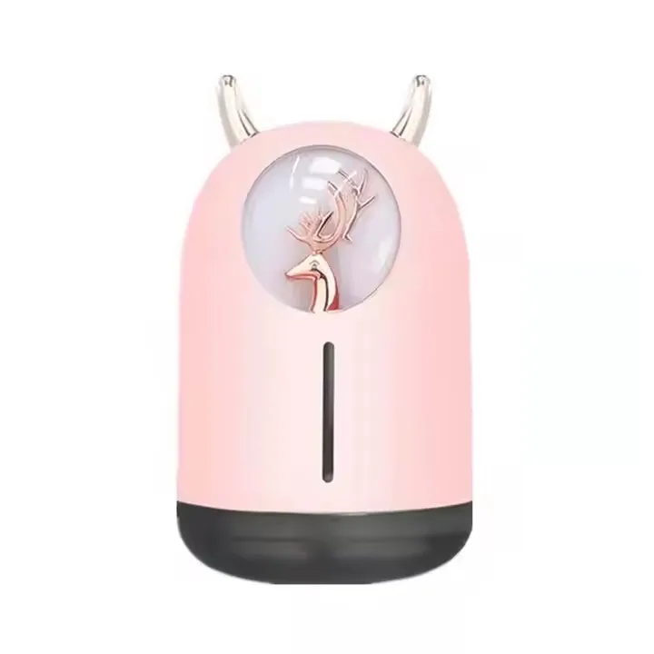 Deer / Unicorn Christmas Mini Ultrasonic Atomizer Usb Air Humidifier With Colorful Light
